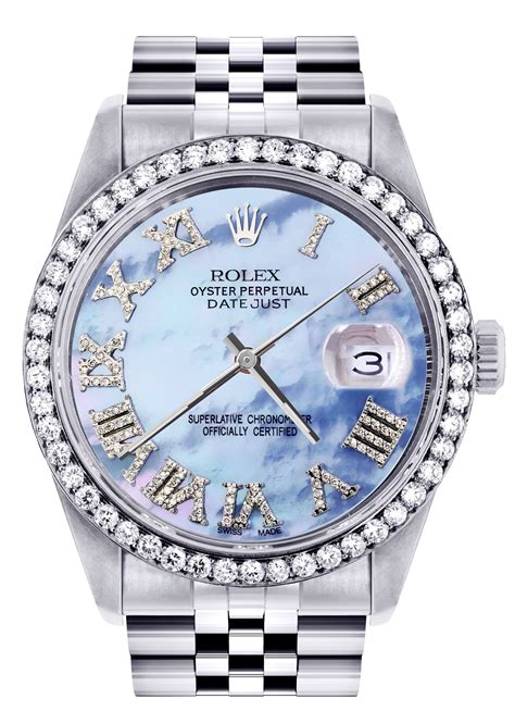 rolex blue mother of pearl dial